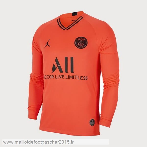 Maillot Foot Achat Exterieur Manches Longues Paris Saint Germain 2019 2020 Orange