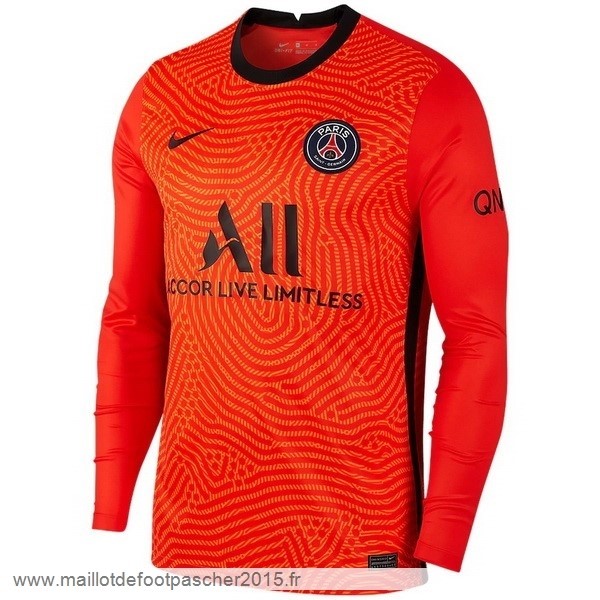 Maillot Foot Achat Manches Longues Gardien Paris Saint Germain 2020 2021 Orange