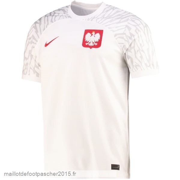 Maillot Foot Achat Thailande Domicile Maillot Pologne 2022 Blanc