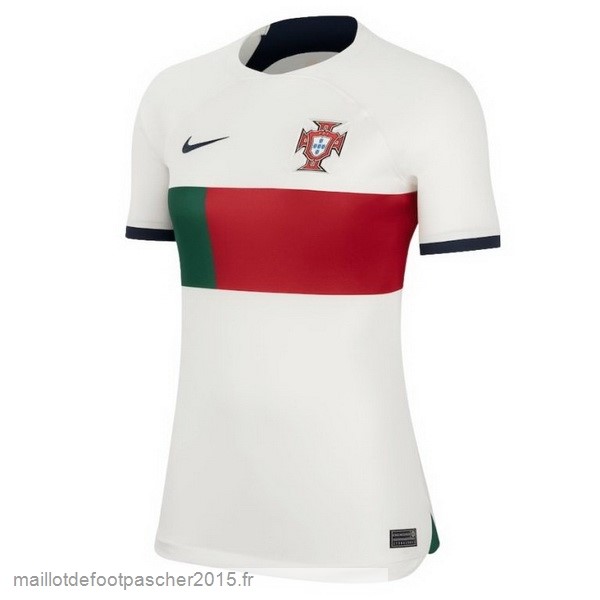 Maillot Foot Achat Exterieur Maillot Femme Portugal 2022 Blanc