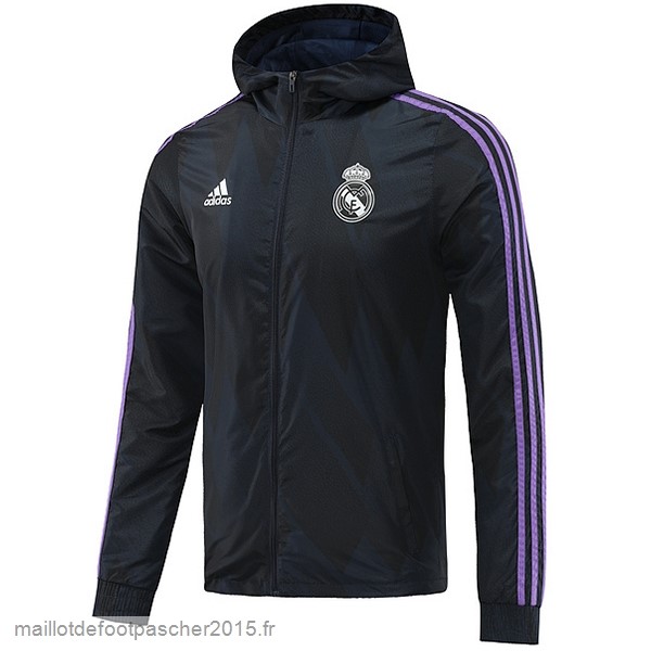 Maillot Foot Achat Coupe Vent Real Madrid 2022 2023 Noir Purpura