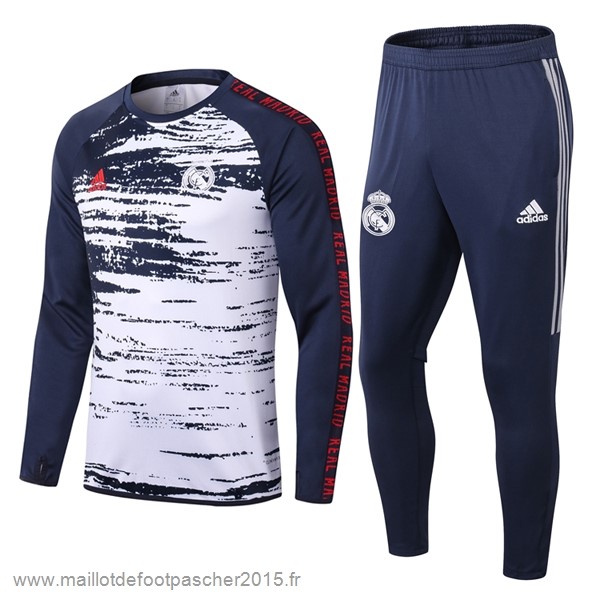 Maillot Foot Achat Survêtements Real Madrid 2020 2021 Bleu Blanc