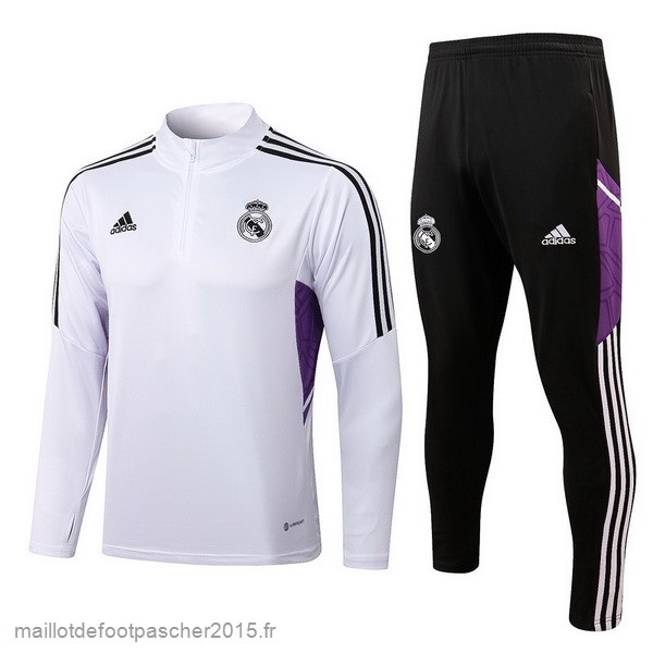 Maillot Foot Achat Survêtements Real Madrid 2022 2023 Blanc III Noir