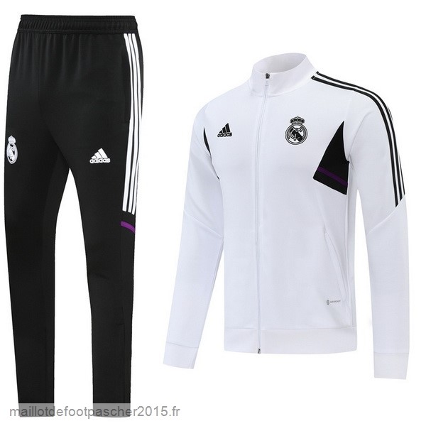 Maillot Foot Achat Survêtements Real Madrid 2022 2023 Blanc II Noir