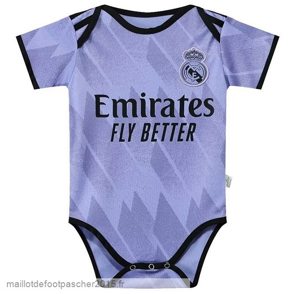 Maillot Foot Achat Exterieur Onesies Enfant Real Madrid 2022 2023 Purpura