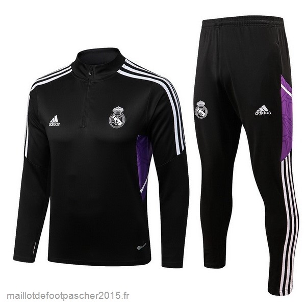 Maillot Foot Achat Survêtements Enfant Real Madrid 2022 2023 Noir Purpura