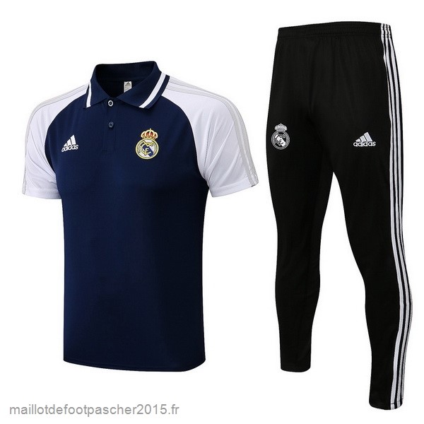 Maillot Foot Achat Ensemble Complet Polo Real Madrid 2022 2023 Noir Blanc