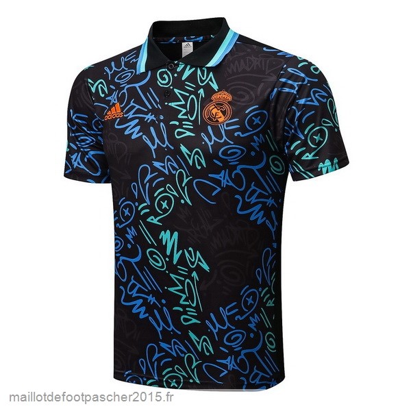 Maillot Foot Achat Polo Real Madrid 2022 2023 Noir Vert Bleu