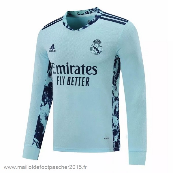 Maillot Foot Achat Domicile Gardien Manches Longues Real Madrid 2020 2021 Bleu