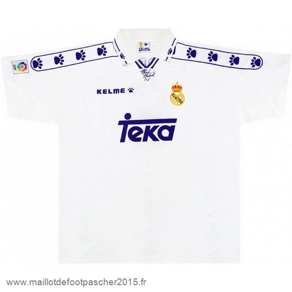 Maillot Foot Achat Domicile Maillot Real Madrid Rétro 1994 1996 Blanc