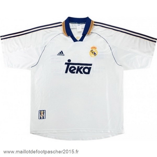 Maillot Foot Achat Domicile Maillot Real Madrid Rétro 1999 2000 Blanc