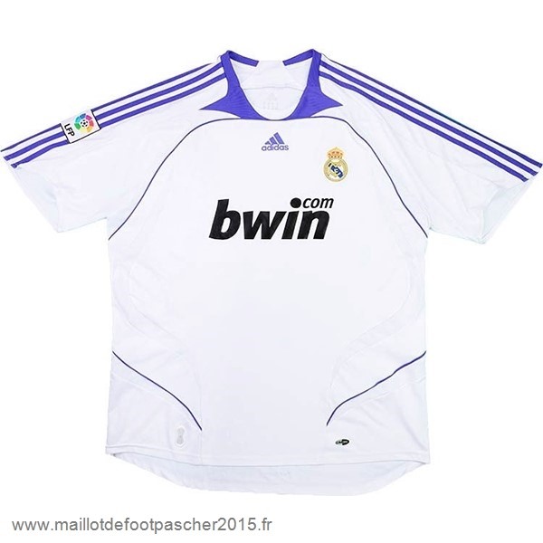 Maillot Foot Achat Domicile Maillot Real Madrid Rétro 2007 2008 Blanc