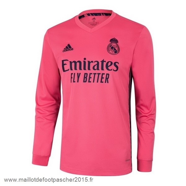 Maillot Foot Achat Exterieur Manches Longues Real Madrid 2020 2021 Rose