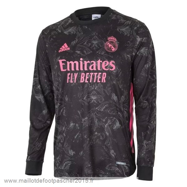 Maillot Foot Achat Third Manches Longues Real Madrid 2020 2021 Noir