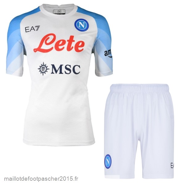 Maillot Foot Achat Exterieur Conjunto De Enfant Napoli 2022 2023 Blanc