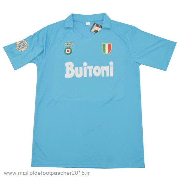 Maillot Foot Achat Domicile Maillot Napoli Rétro 1987 1988 Bleu