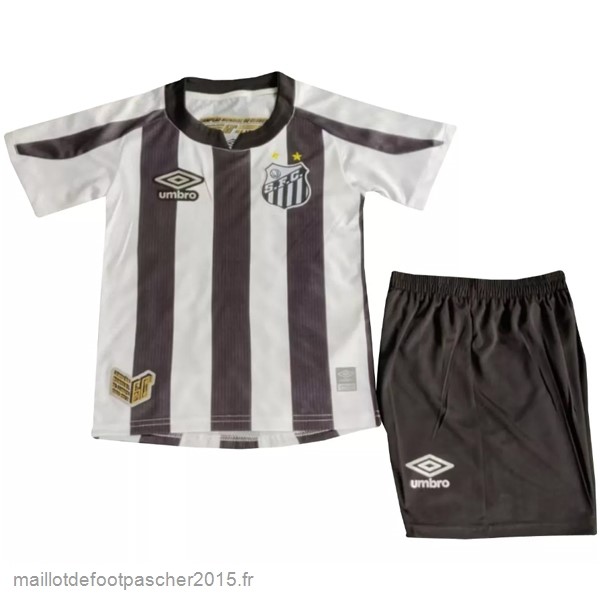 Maillot Foot Achat Exterieur Conjunto De Enfant Santos 2022 2023 Blanc Noir