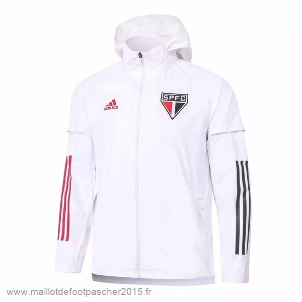 Maillot Foot Achat Coupe Vent São Paulo 2020 2021 Blanc