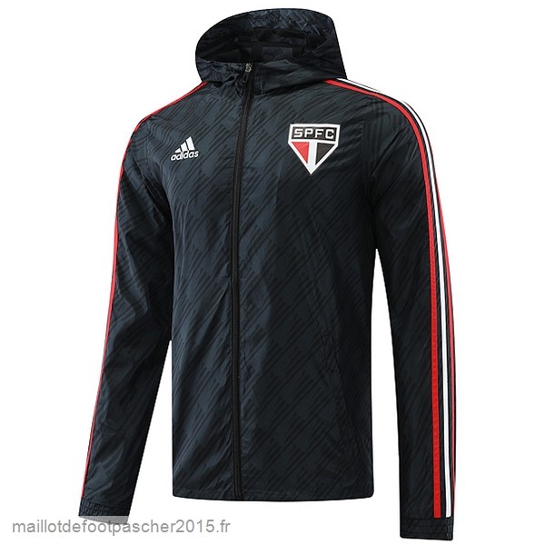 Maillot Foot Achat Coupe Vent São Paulo 2022 2023 Noir Rouge