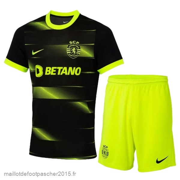 Maillot Foot Achat Exterieur Conjunto De Enfant Lisboa 2022 2023 Noir