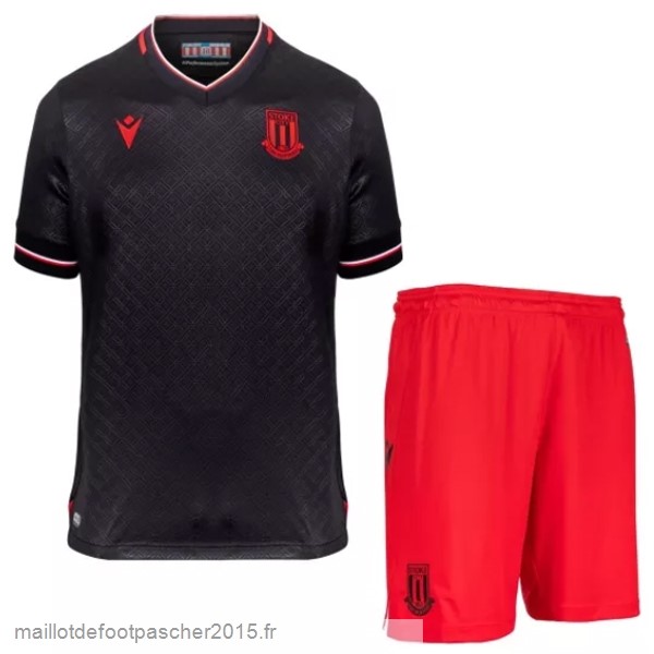 Maillot Foot Achat Third Conjunto De Enfant Stoke City 2022 2023 Noir