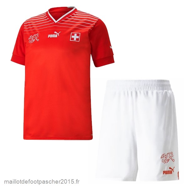 Maillot Foot Achat Domicile Conjunto De Enfant Suisse 2022 Rouge Blanc