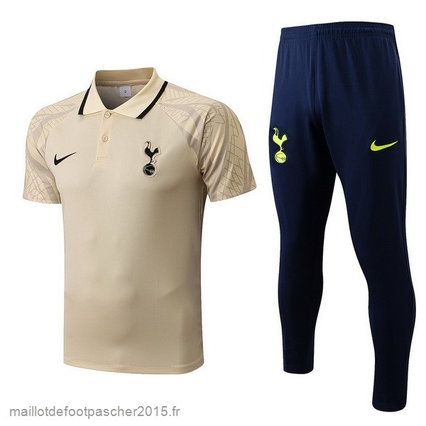 Maillot Foot Achat Ensemble Complet Polo Tottenham Hotspur 2022 2023 Jaune Noir