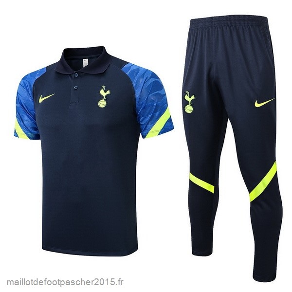 Maillot Foot Achat Ensemble Complet Polo Tottenham Hotspur 2022 2023 Noir Bleu