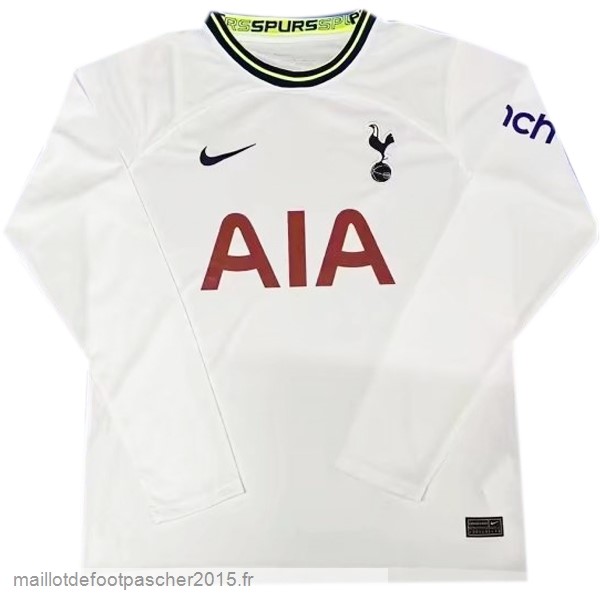 Maillot Foot Achat Thailande Domicile Manches Longues Tottenham Hotspur 2022 2023 Blanc