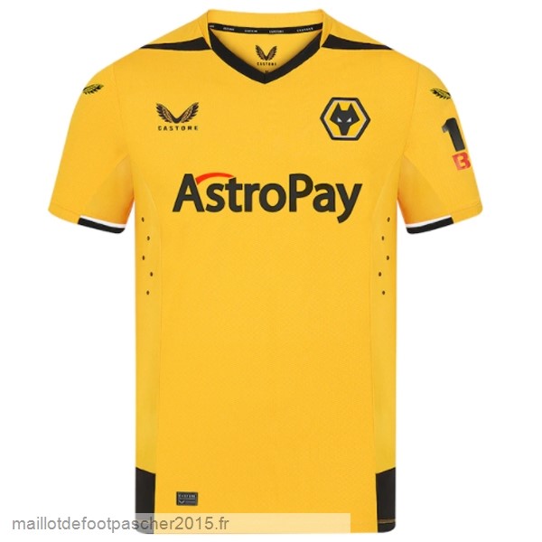 Maillot Foot Achat Domicile Maillot Wolves 2022 2023 Jaune